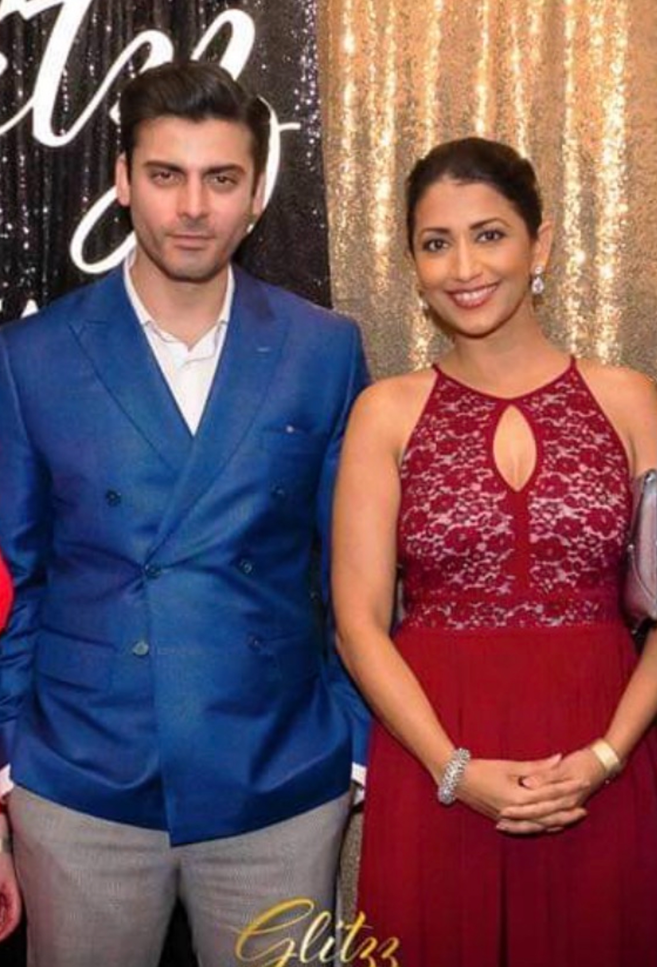 Sanam with Pakistani actor Fawad Khan