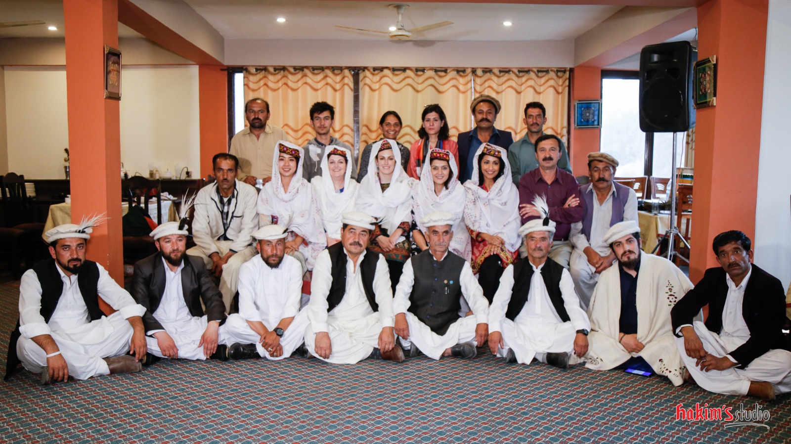 Meeting with village elders in Hunza, Pakistan