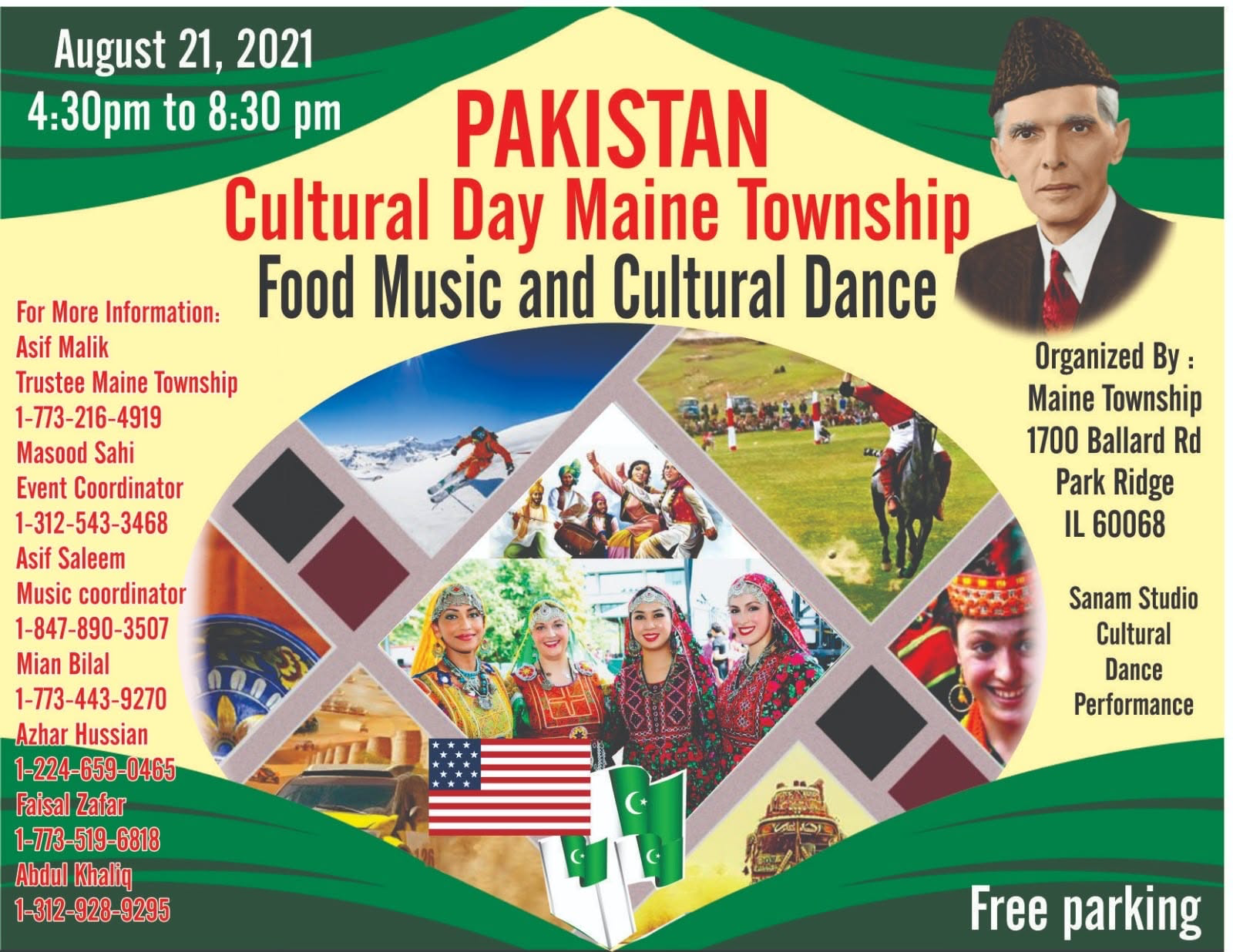 Pakistan Cultural Day Maine Township event poster