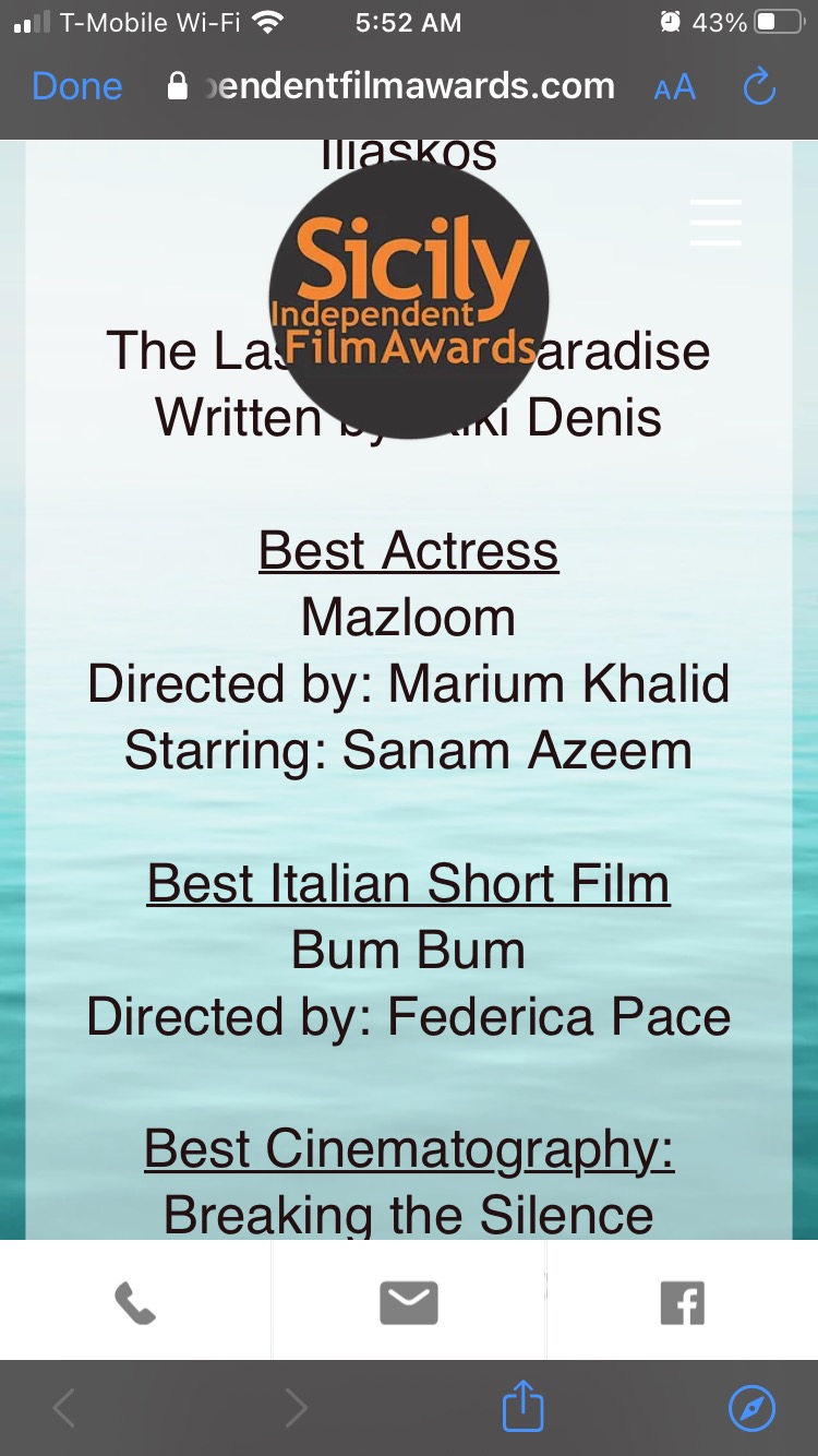 Sicily Independent Film Awards listing